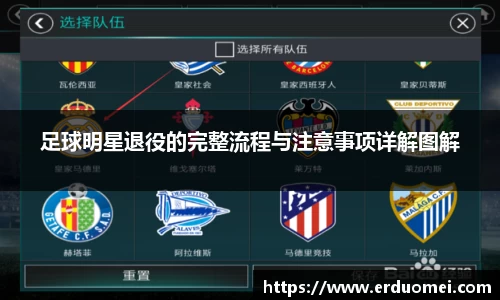 足球明星退役的完整流程与注意事项详解图解